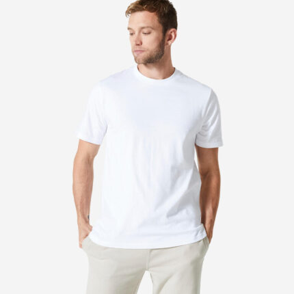Decathlon футболка однотонная х/б / 2XL / Белый