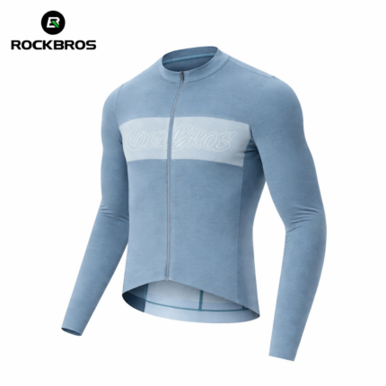 Джерси с длинным рукавом ROCKBROS (MERINO) / Asia L / серо-голубой