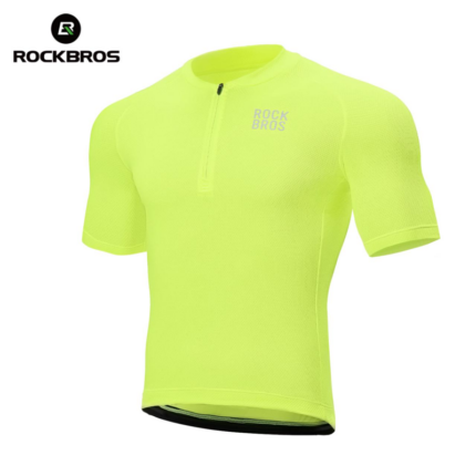 Джерси велосипедная шоссейная ROCKBROS / L / Green/Yellow Neon