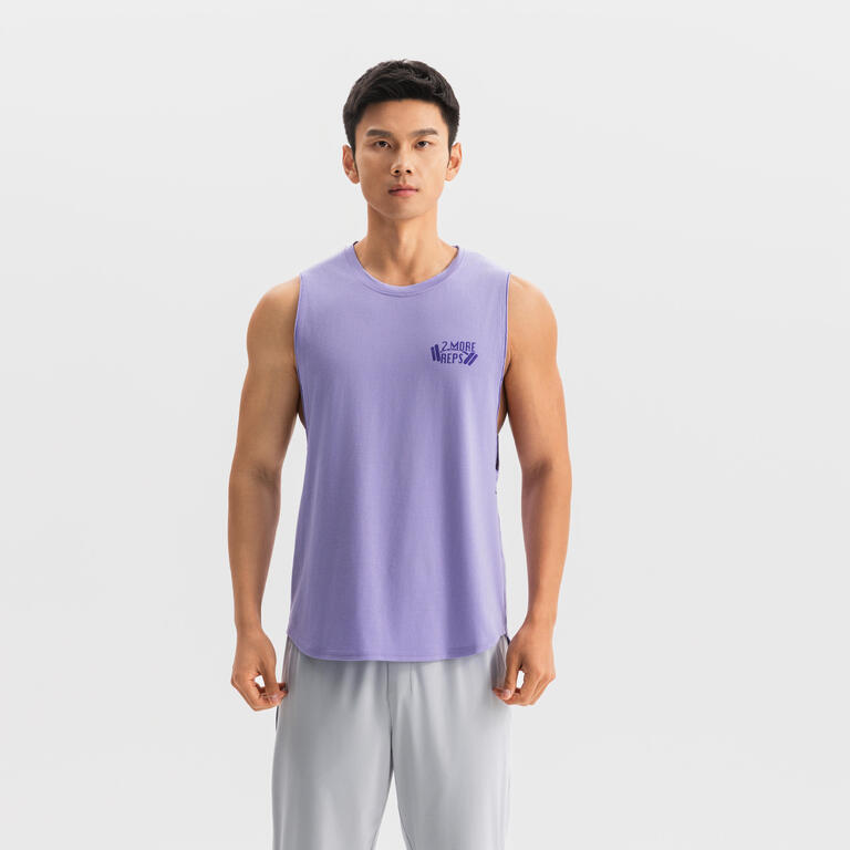 Decathlon мужская спортивная майка / M / Фиолетовый